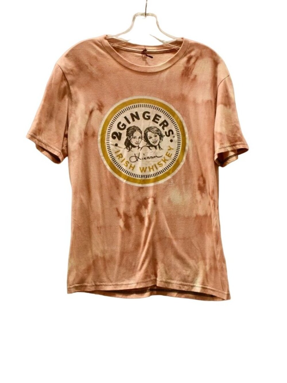 Unisex 2 Gingers Irish Whiskey Custom Bleach Dye T-shirt L